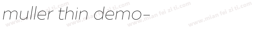 muller thin demo字体转换